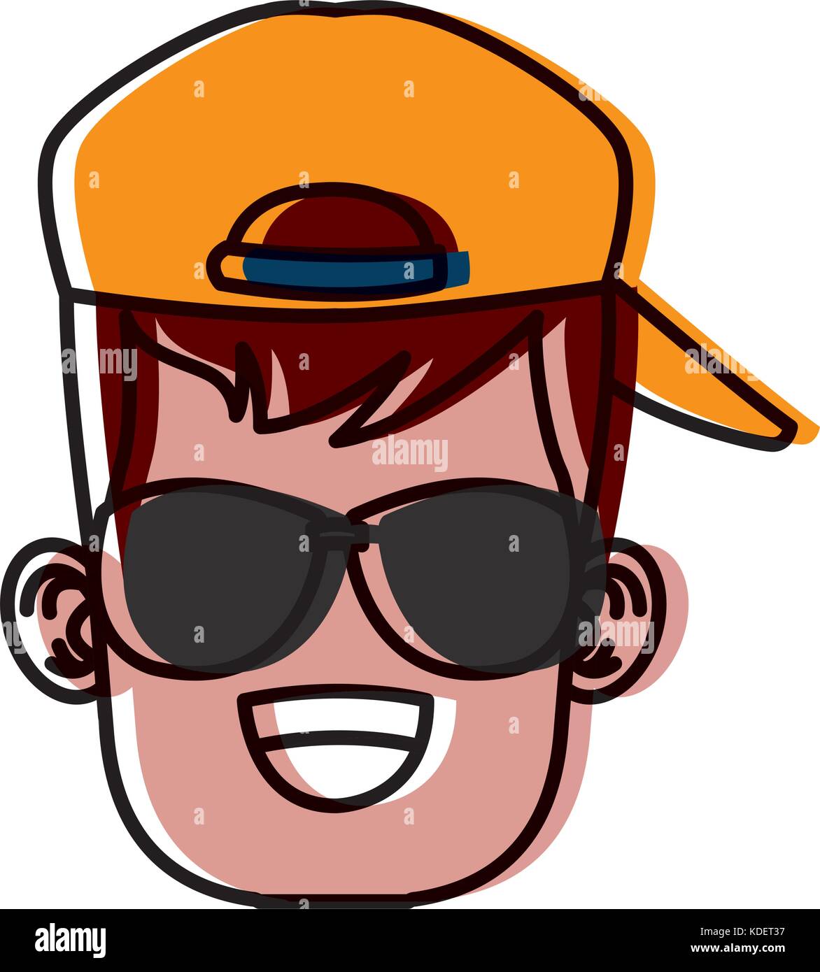 Boy with sunglasses cartoon Stock Vector Image & Art Alamy