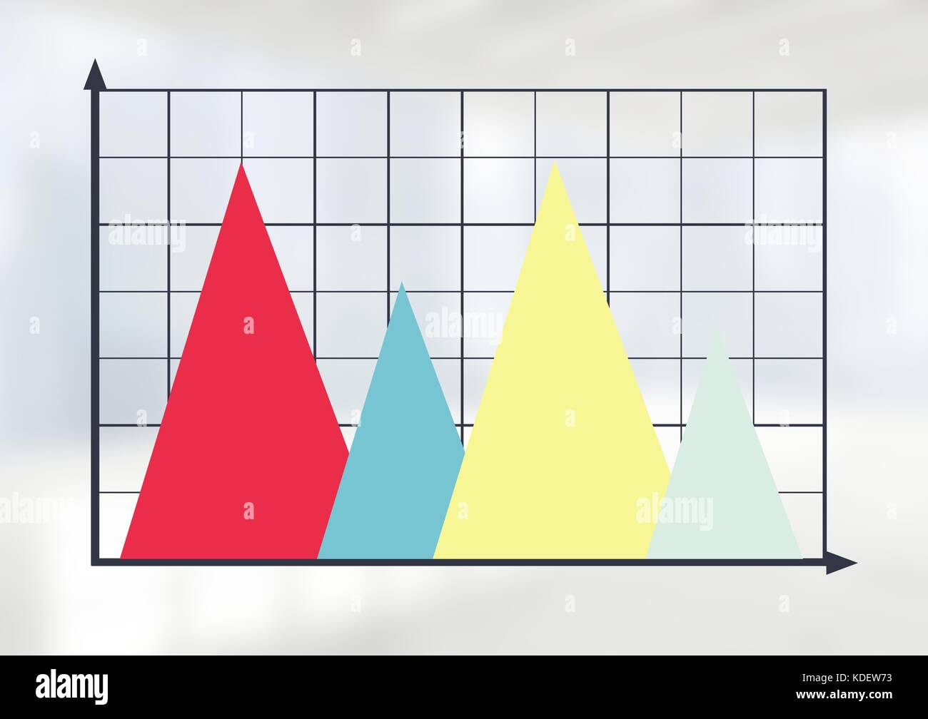 Digital composite of Triangular chart grid with bright background Stock Photo Alamy