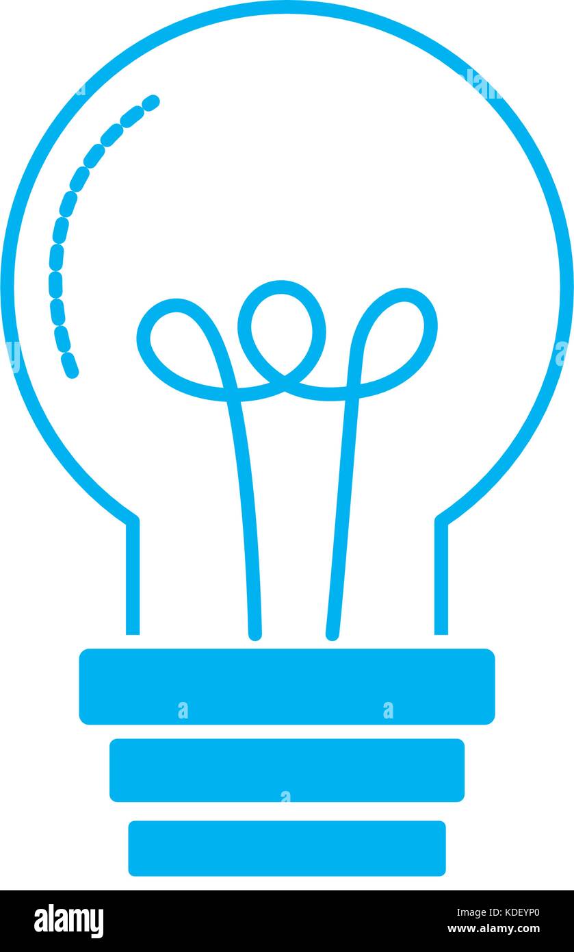 silhouette light bulb power electric energy vector illustration Stock ...
