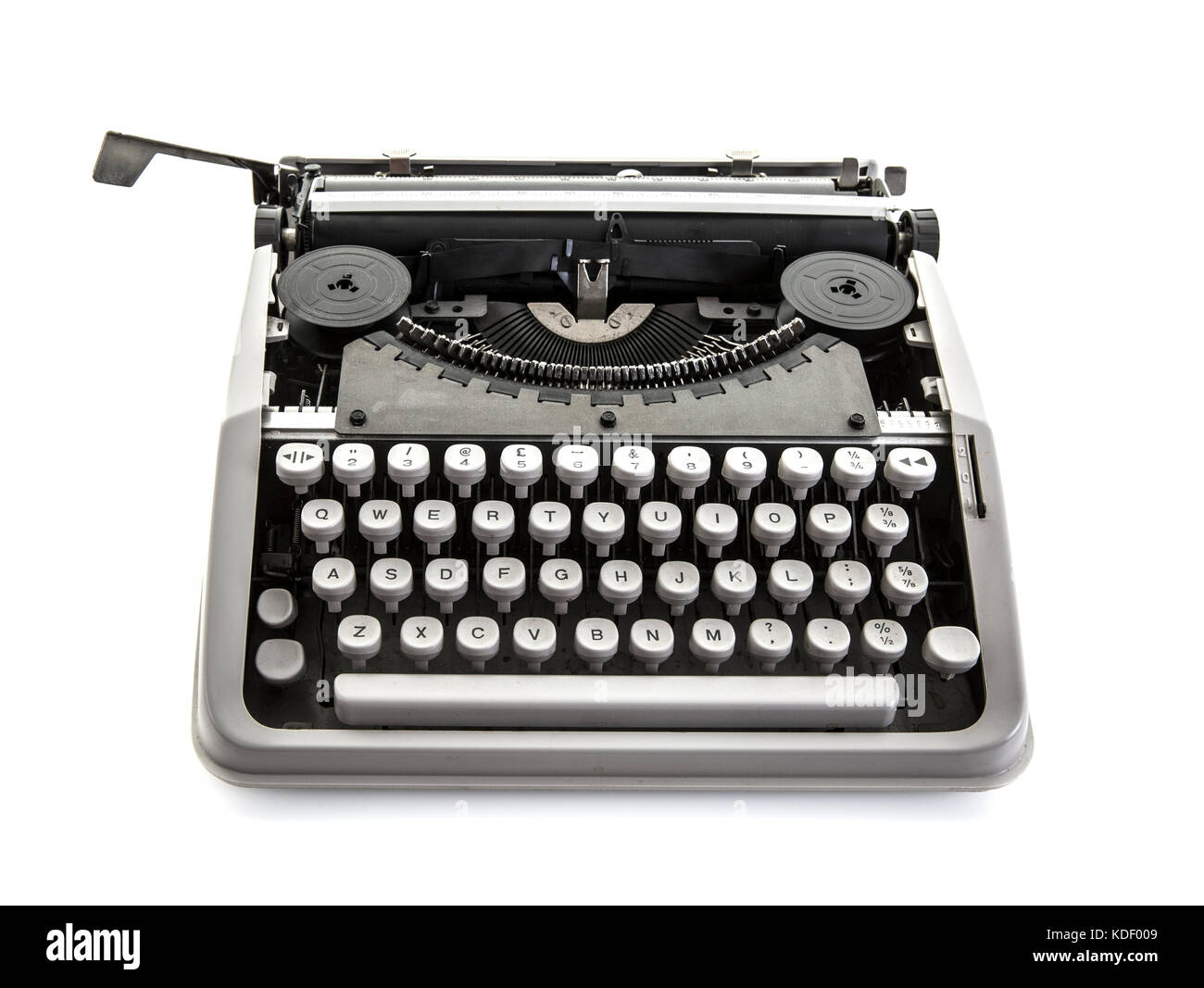 Old Fashion Typewriter on a white background Stock Photo