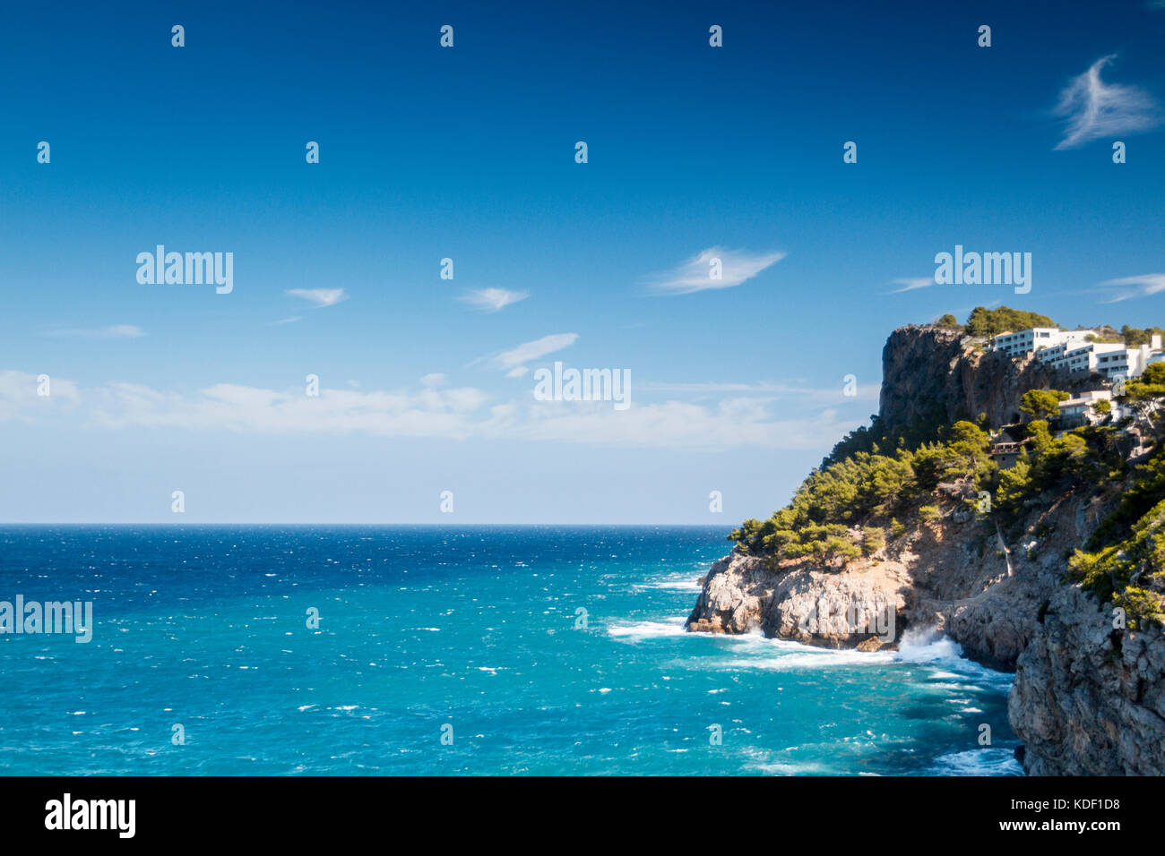 Cliffs in Port de Soller, Majorca, Balearic Islands Stock Photo
