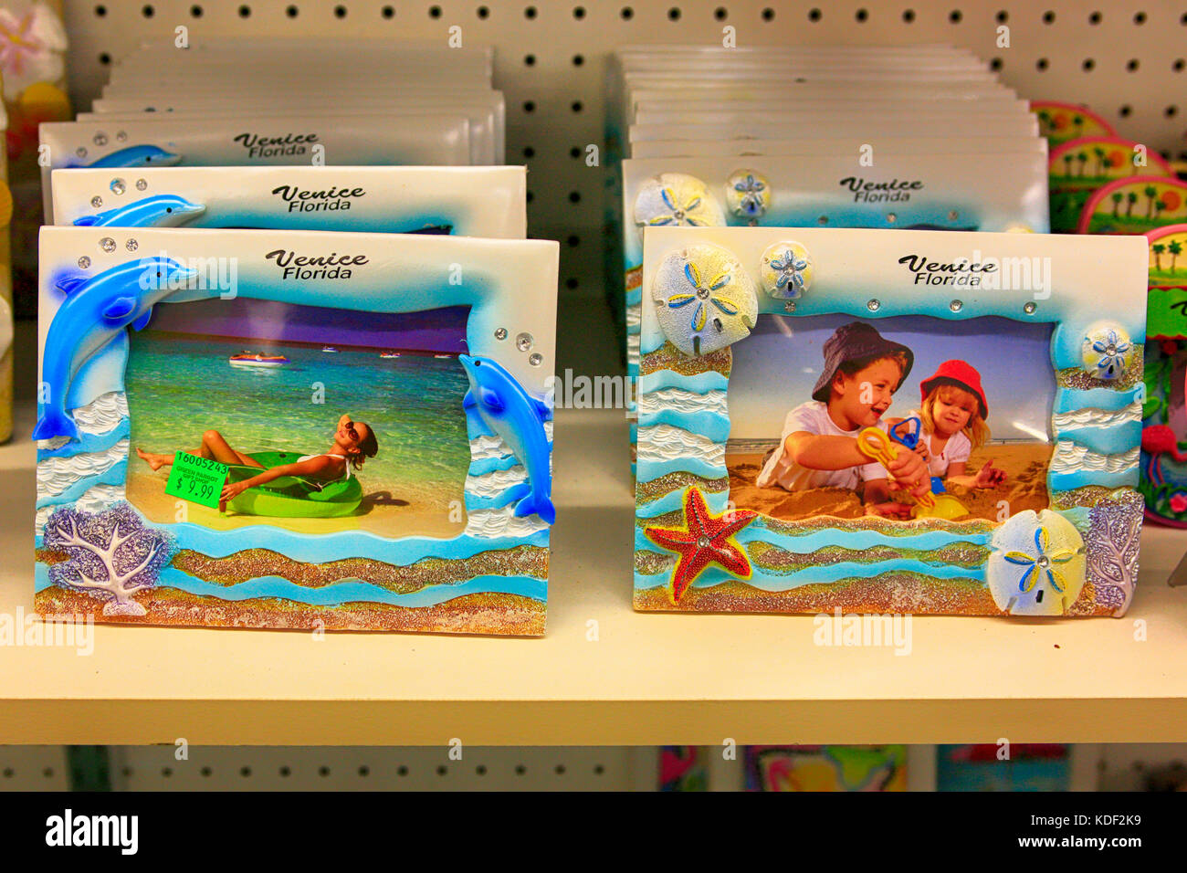 Picture frames for those vacation photos, a reminder of Venice FL Stock