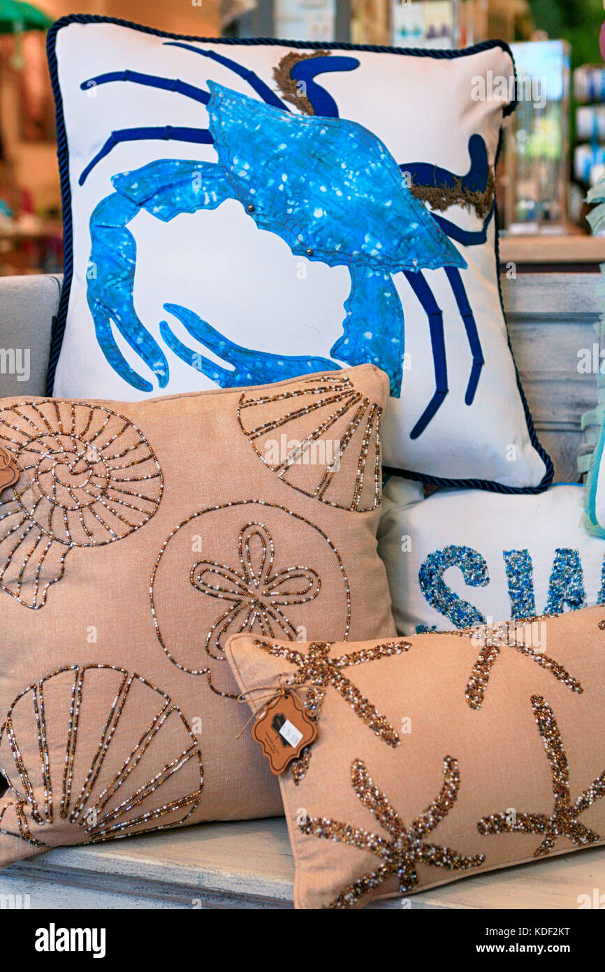 Blue Crabs And Sea Shell Throw Pillows A Perfect Home Decor Gift