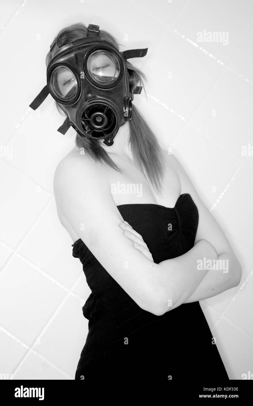 gas mask fashion photography