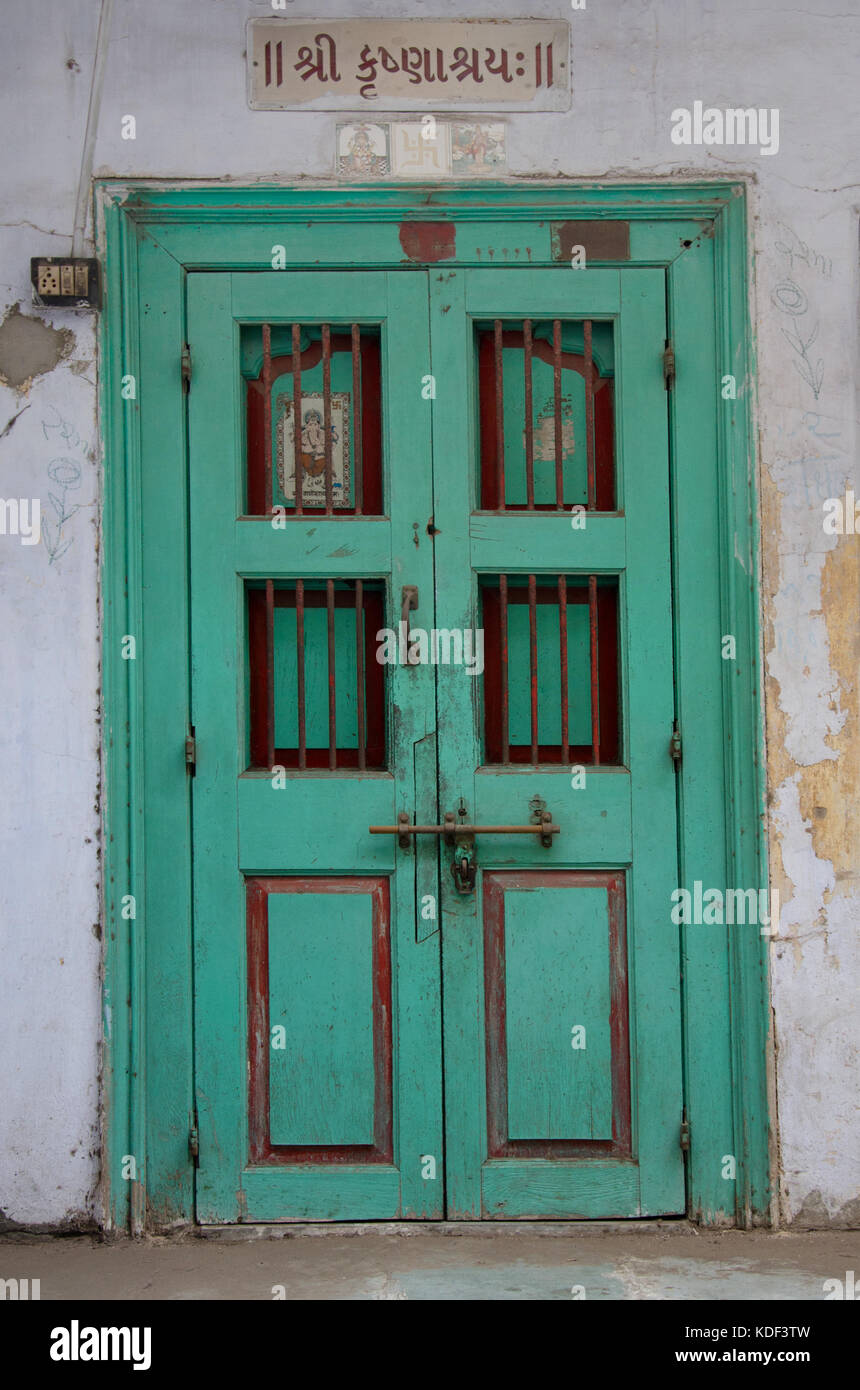 Old Vintage Traditional Wooden Door In The Heritage City Ahmedabad