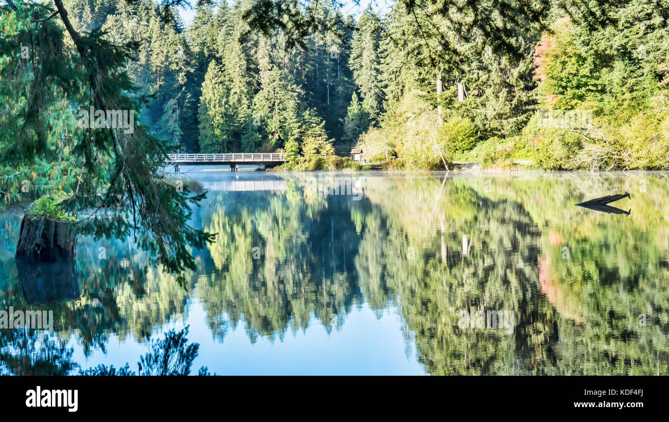 Lake Sylvia Reflections in Fall Stock Photo