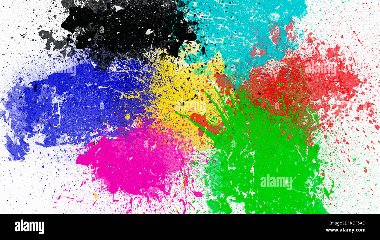 colorful paint splatter