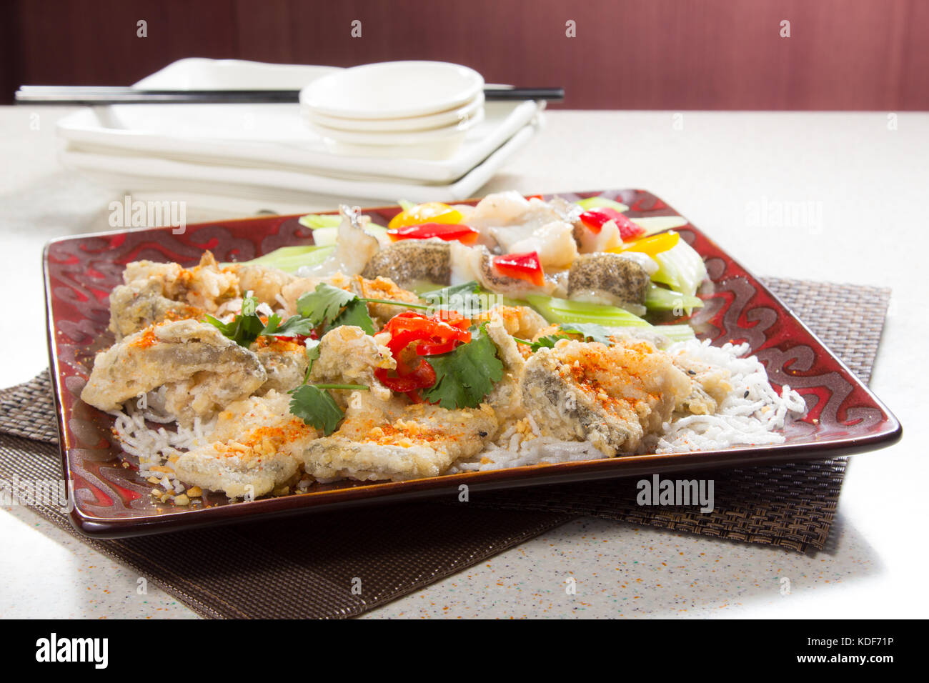 deep fried fish Stock Photo - Alamy