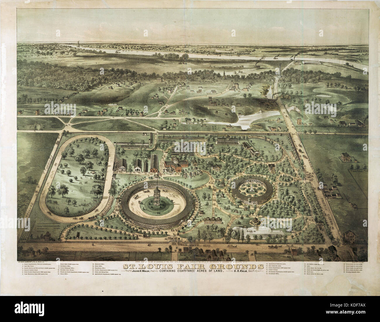 St. Louis Fair Grounds. Containing Eighty Three Acres of Land Stock Photo