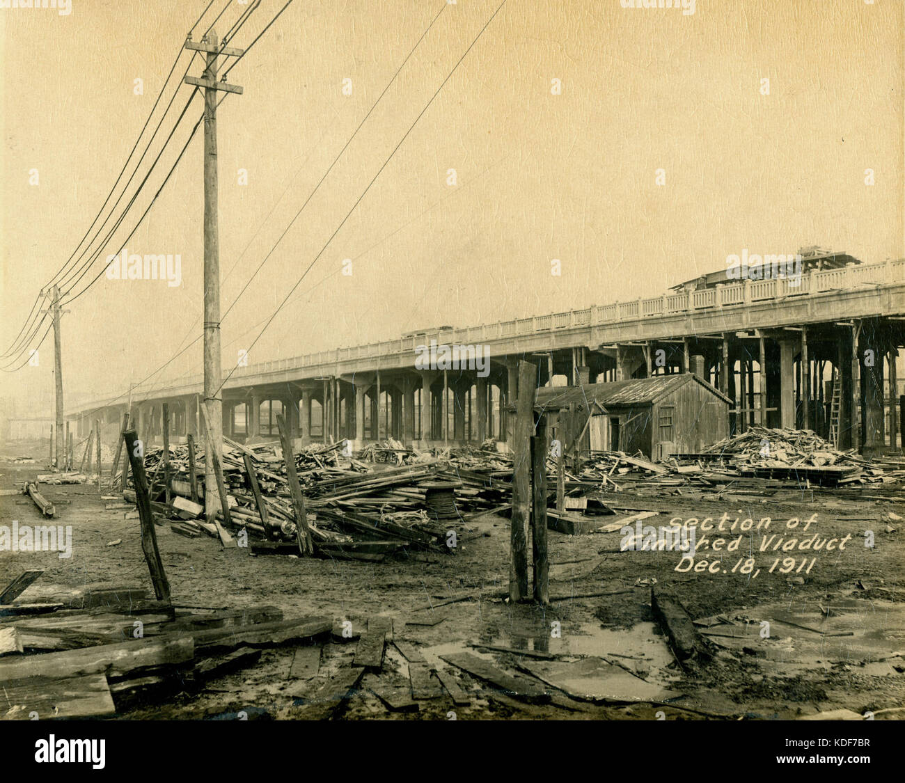 Section of completed construction on the Compton Avenue Viaduct, 18