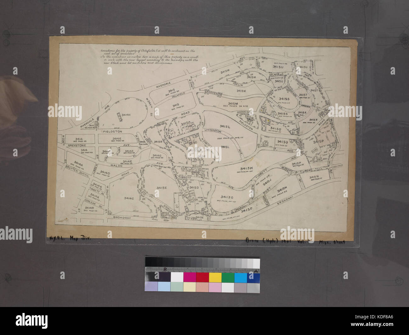 Hyde V. 2 map of Delafields Estate publ. 1901 Stock Photo Alamy