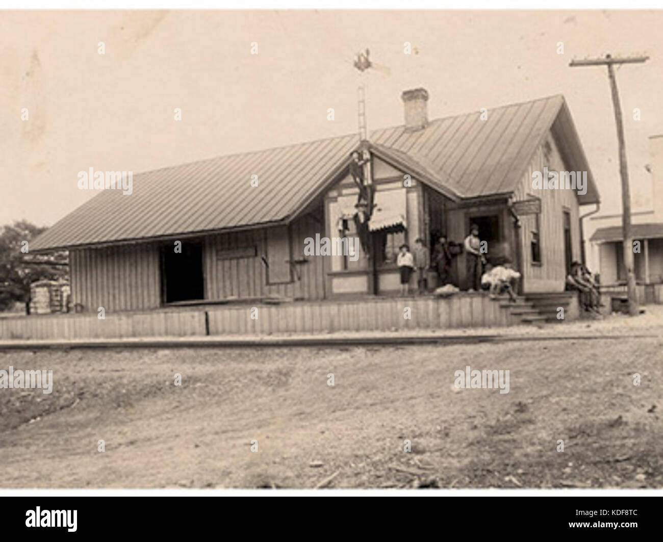 Jemison train station in 1907 Stock Photo