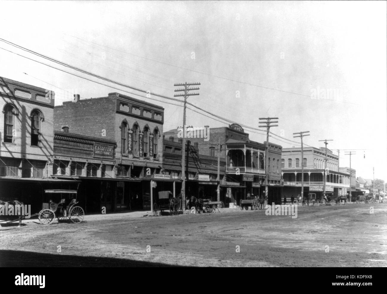 Main Street, Cleburne, TX, 1910s cph.3b18657 Stock Photo Alamy