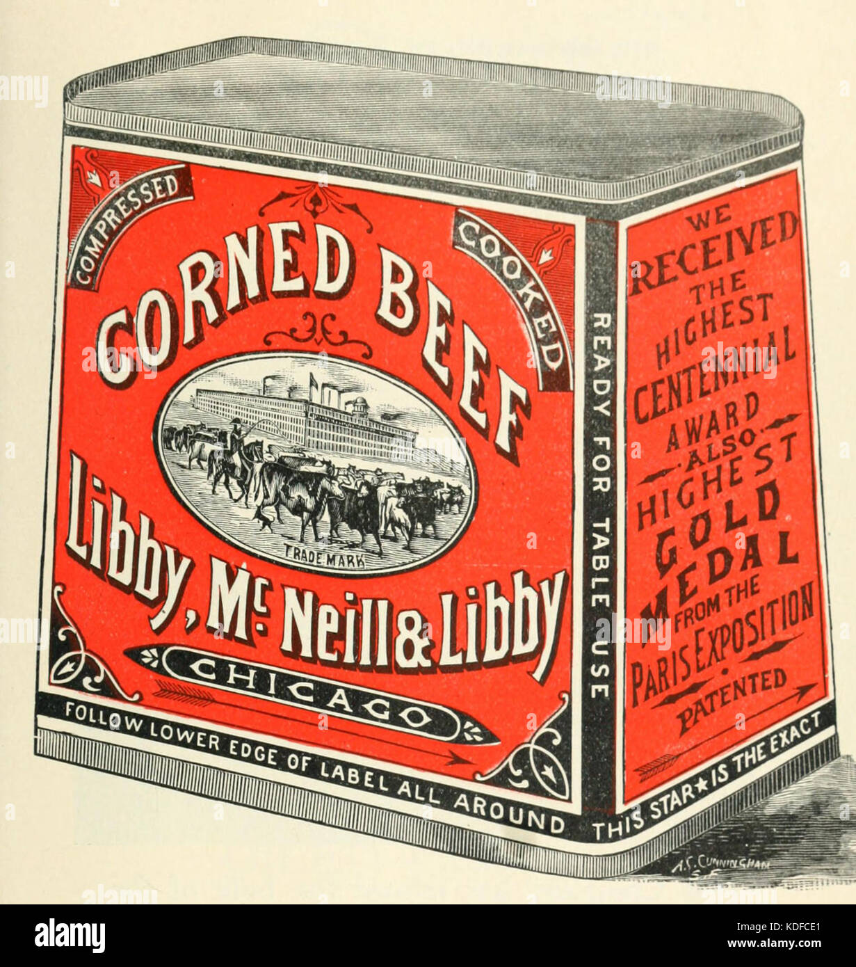 Libby McNeill & Libby Corned Beef 1898 Stock Photo Alamy