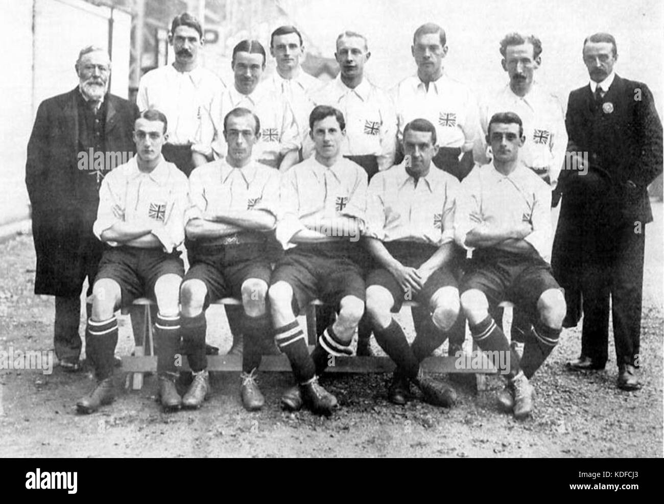 London 1908 English Amateur Football National Team Stock Photo Alamy