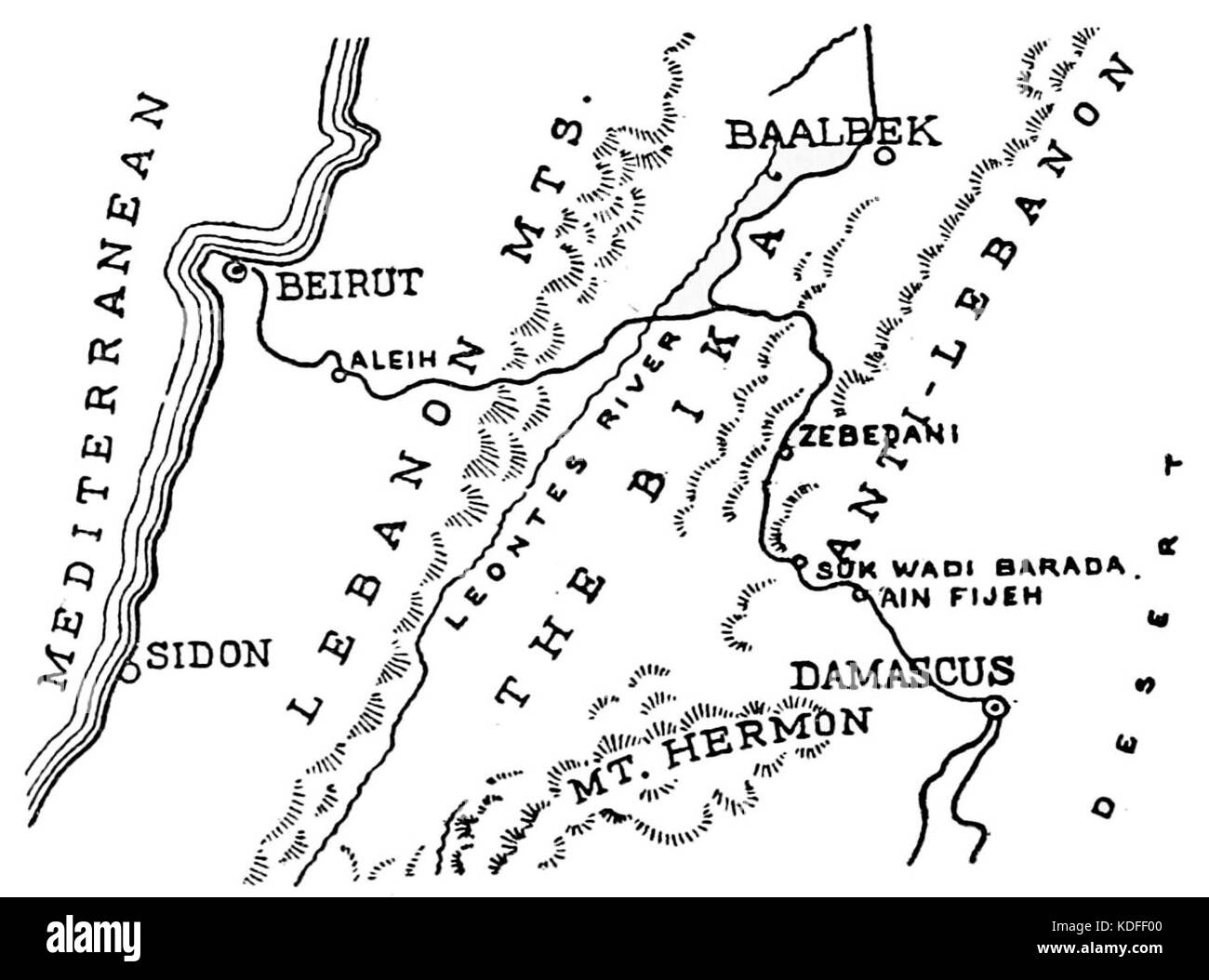 SL 1914 D092 central lebanon Stock Photo