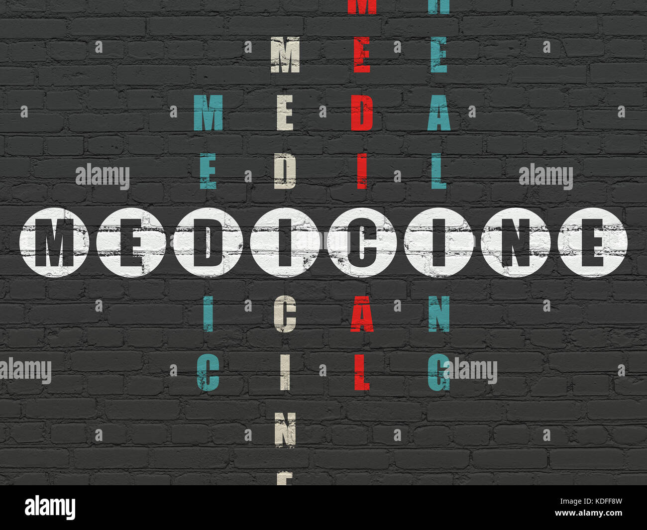 Medicine concept Medicine in Crossword Puzzle Stock Photo Alamy