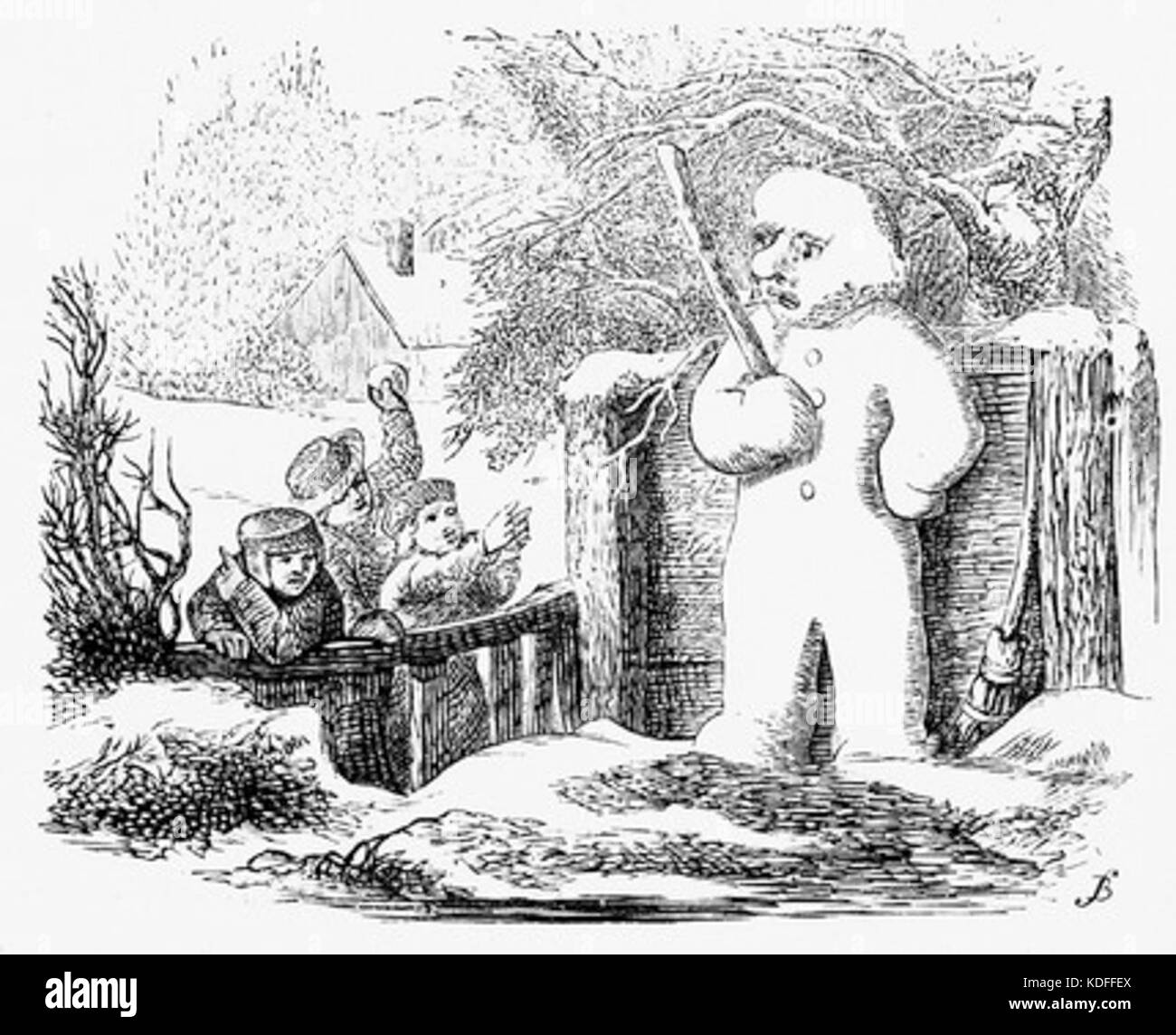 Snowballs and The Snowman Stock Photo Alamy