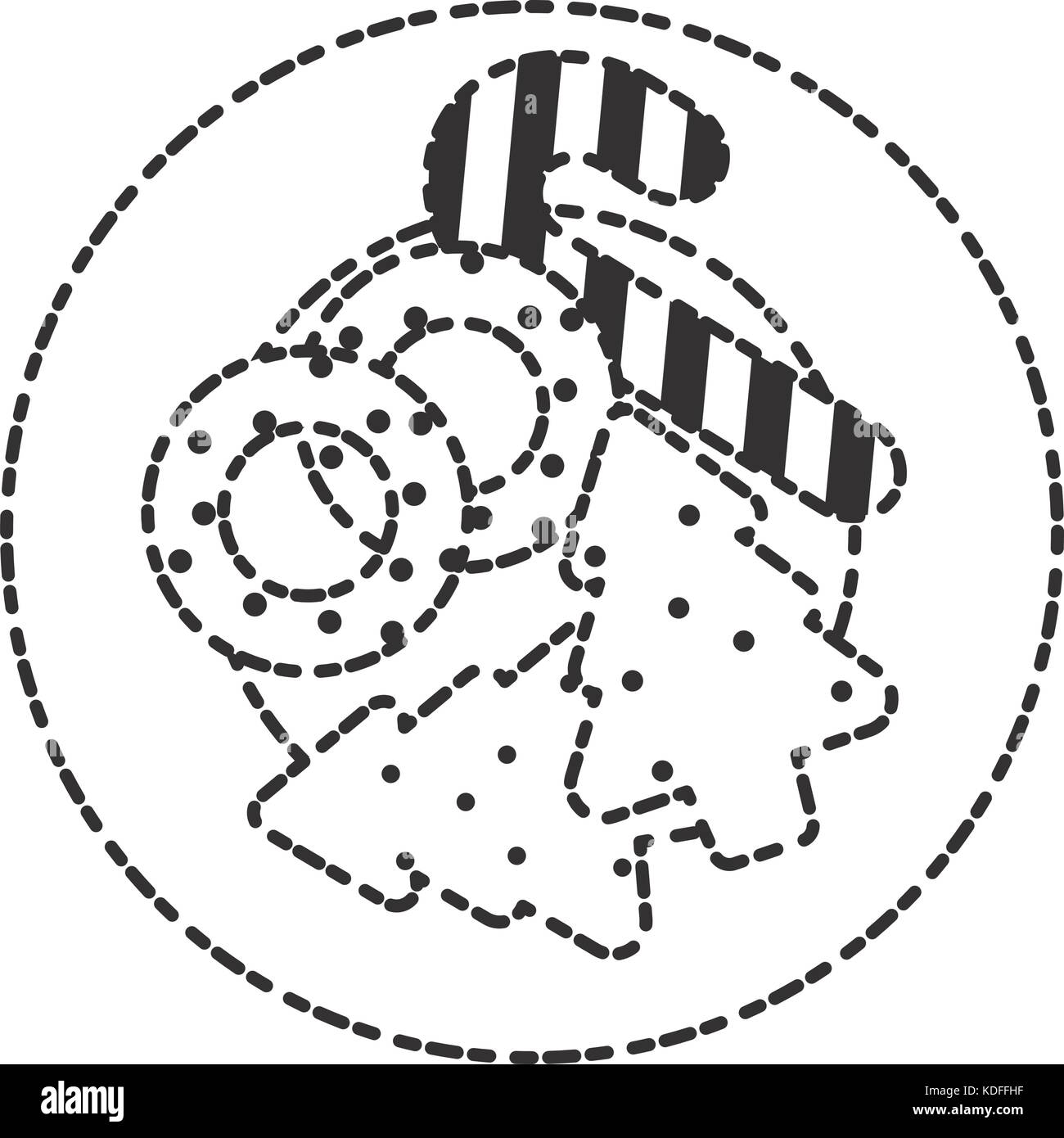 plate of christmas cookies clipart black and white
