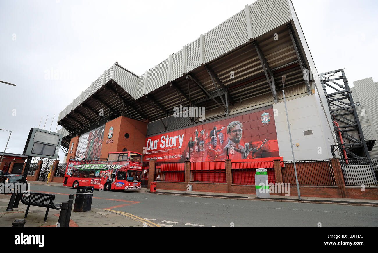 The newly renamed Kenny Dalglish Stand at Anfield, Liverpool Stock