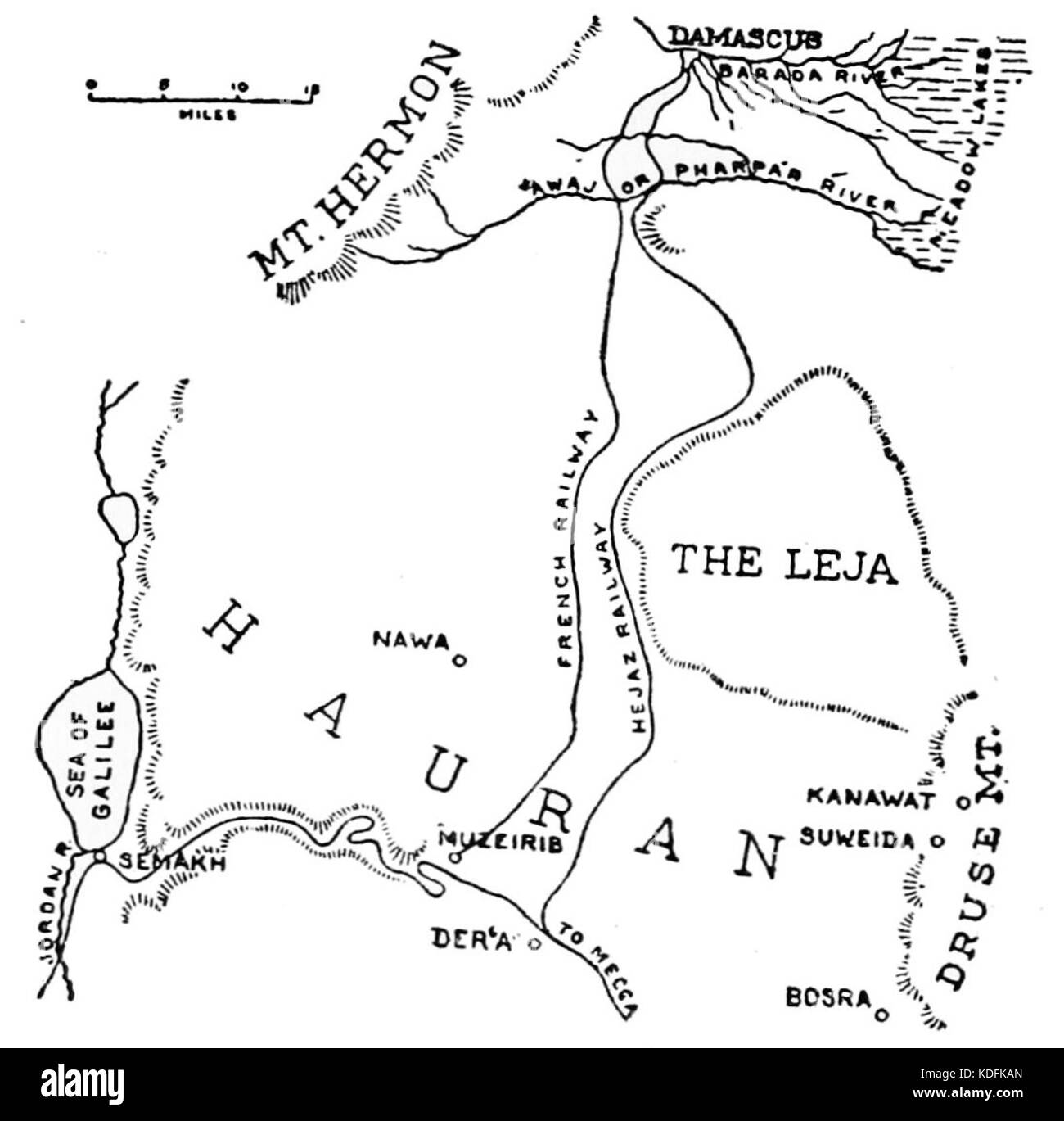 SL 1914 D106 hauran from hermon to druse mountain Stock Photo