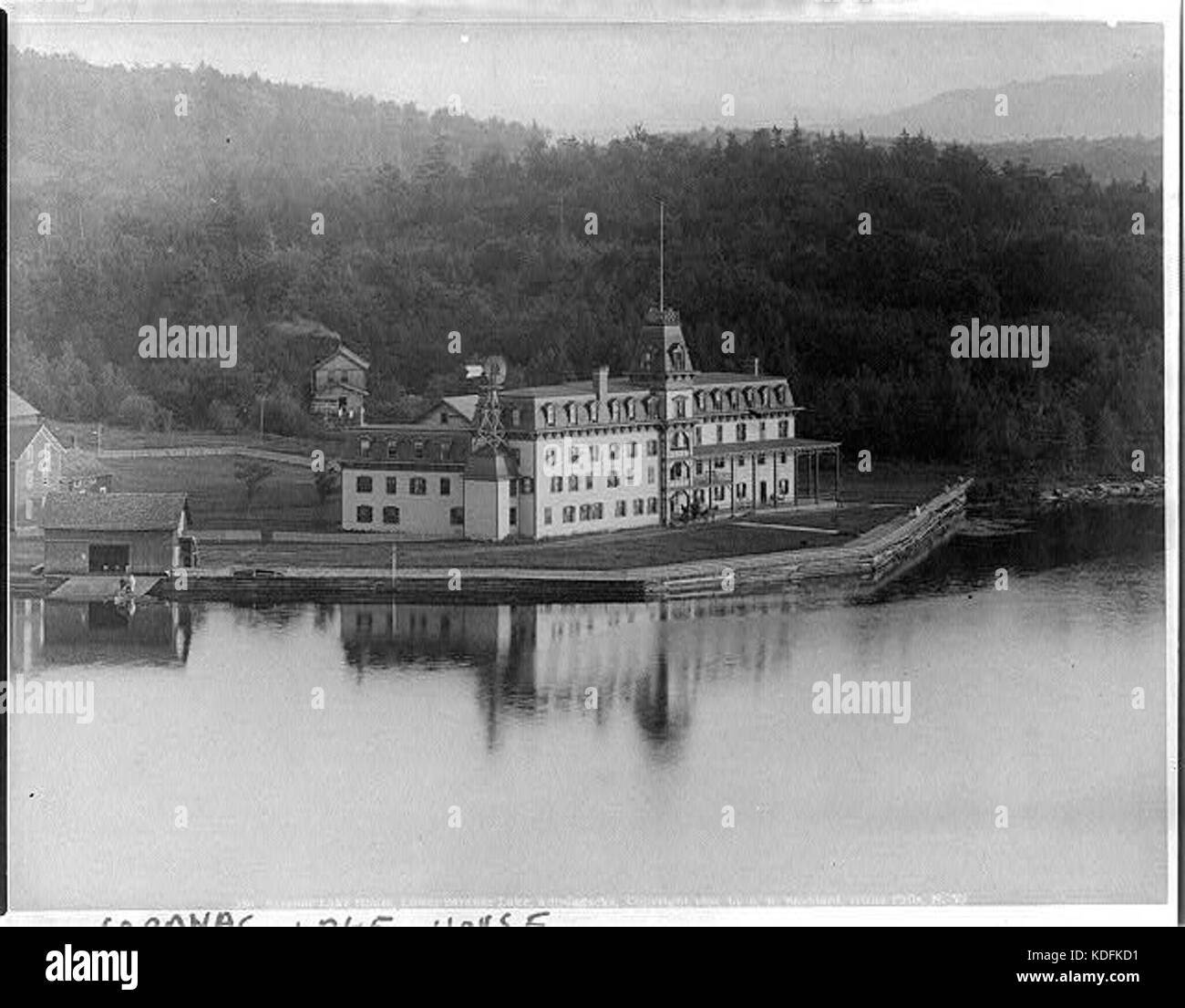 Saranac Lake House SR Stoddard Stock Photo Alamy