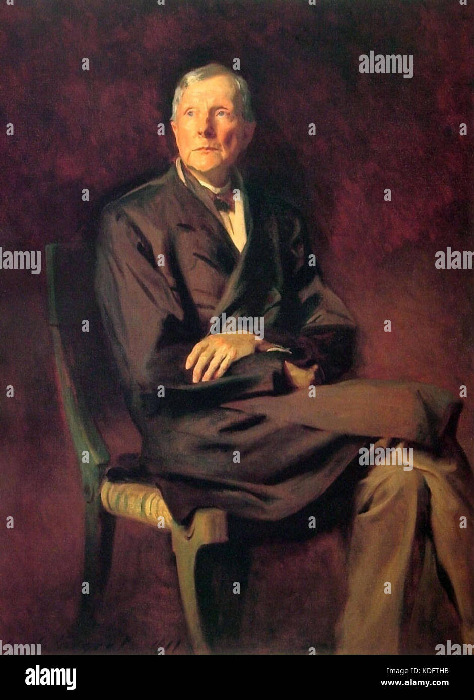 John D. Rockefeller 1917 painting Stock Photo - Alamy
