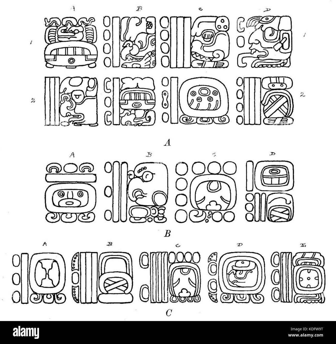 Maya hieroglyphs hires stock photography and images Alamy