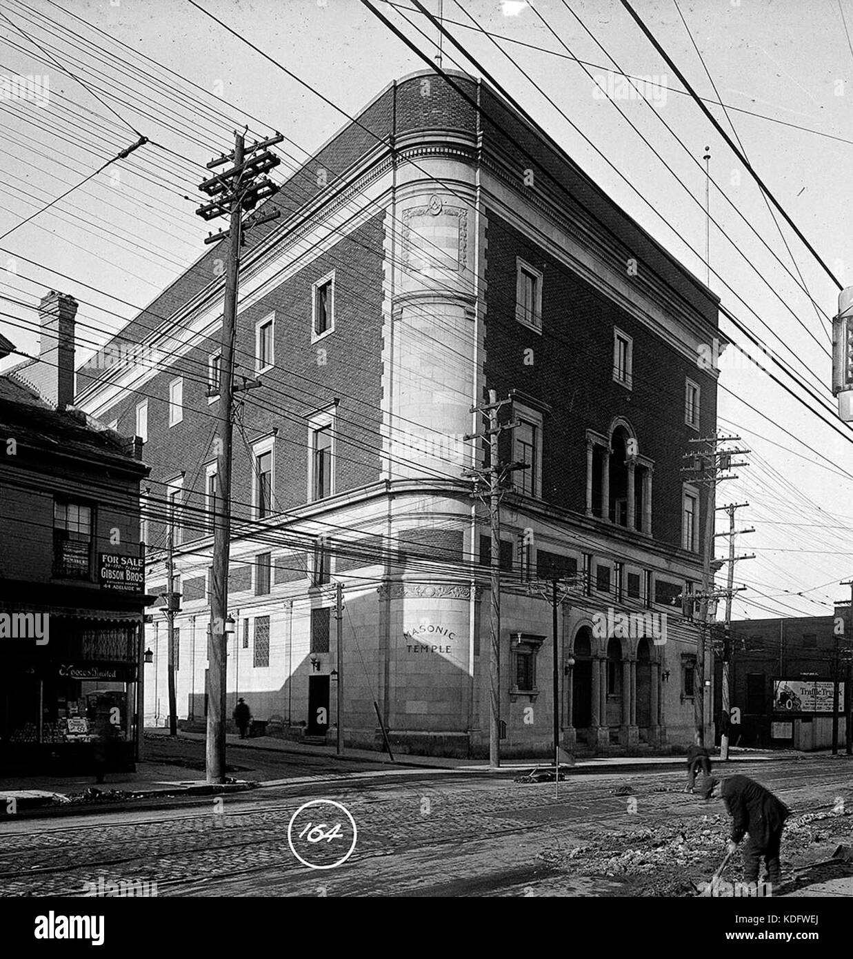 Masonic Temple in 1919 Stock Photo Alamy
