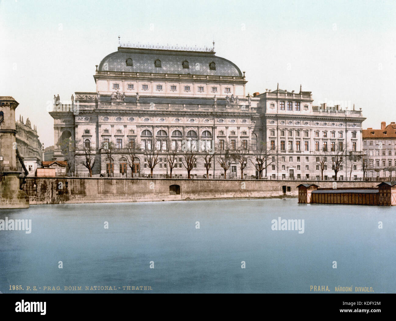 Prag Nationaltheater 1900 Stock Photo