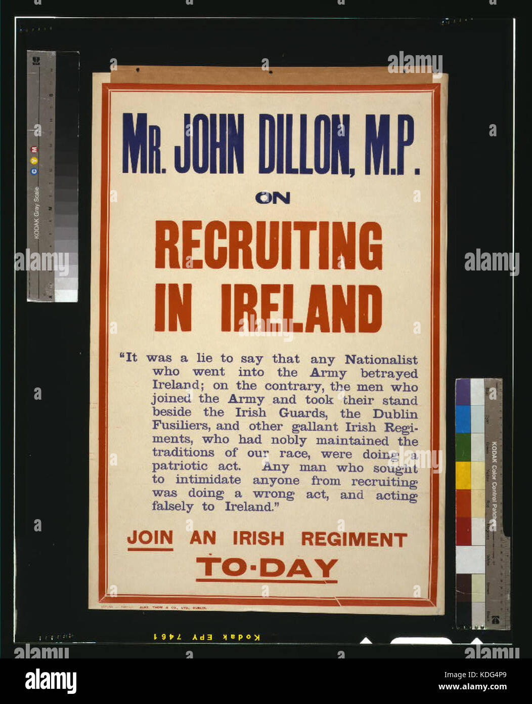 Mr John Dillon M P On Recruiting In Ireland Join An Irish Stock Photo Alamy Mr John Dillon M P On Recruiting In Ireland Join An Irish Stock Photo Alamy