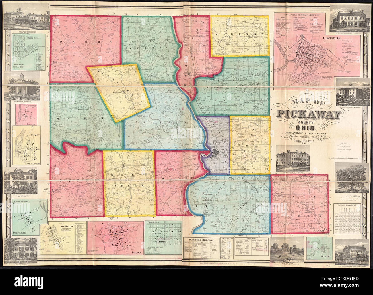 Map of Pickaway County, Ohio (13983826315 Stock Photo Alamy