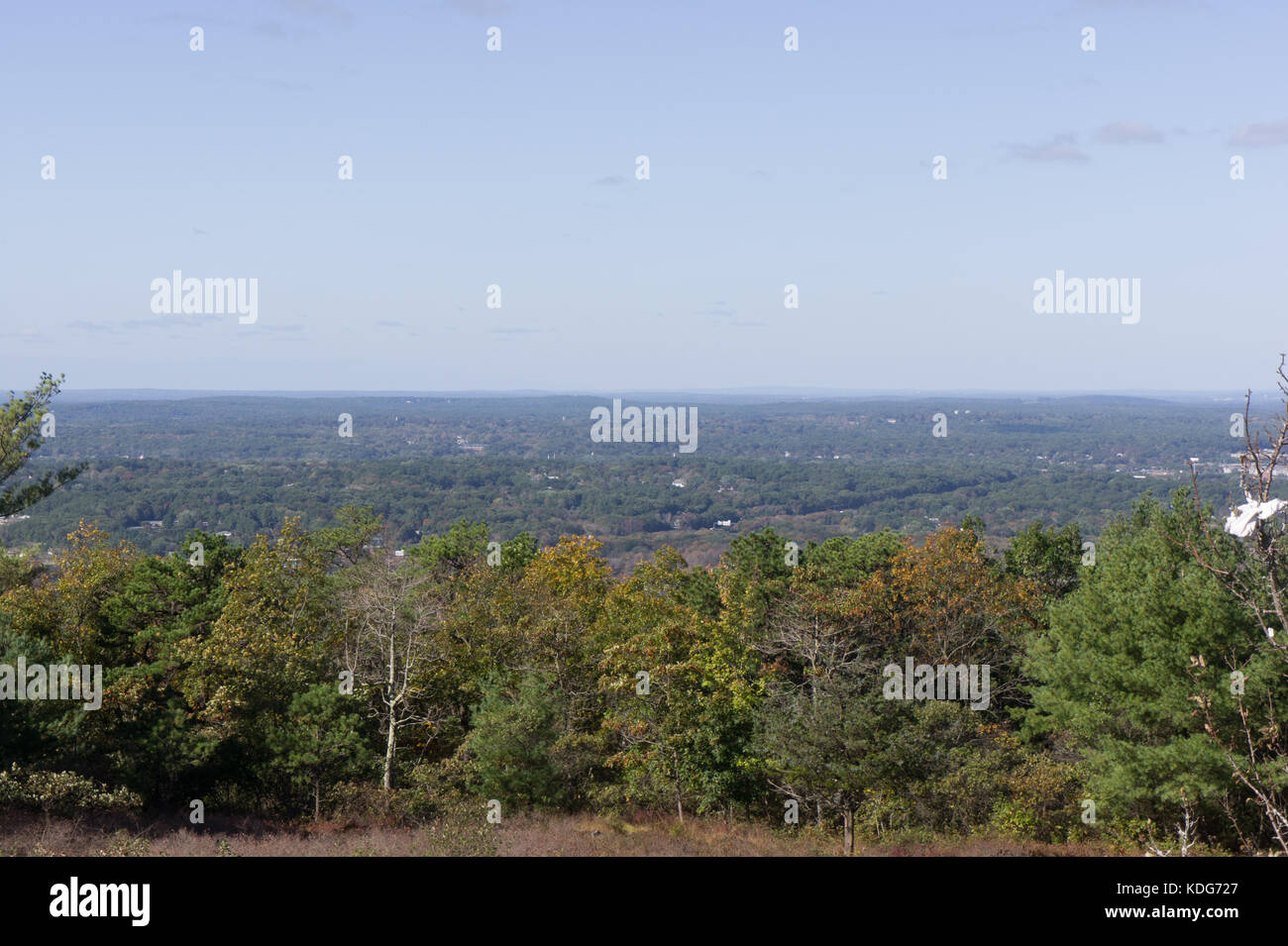 View from atop Great Blue Hill, Milton Massachusetts Stock Photo