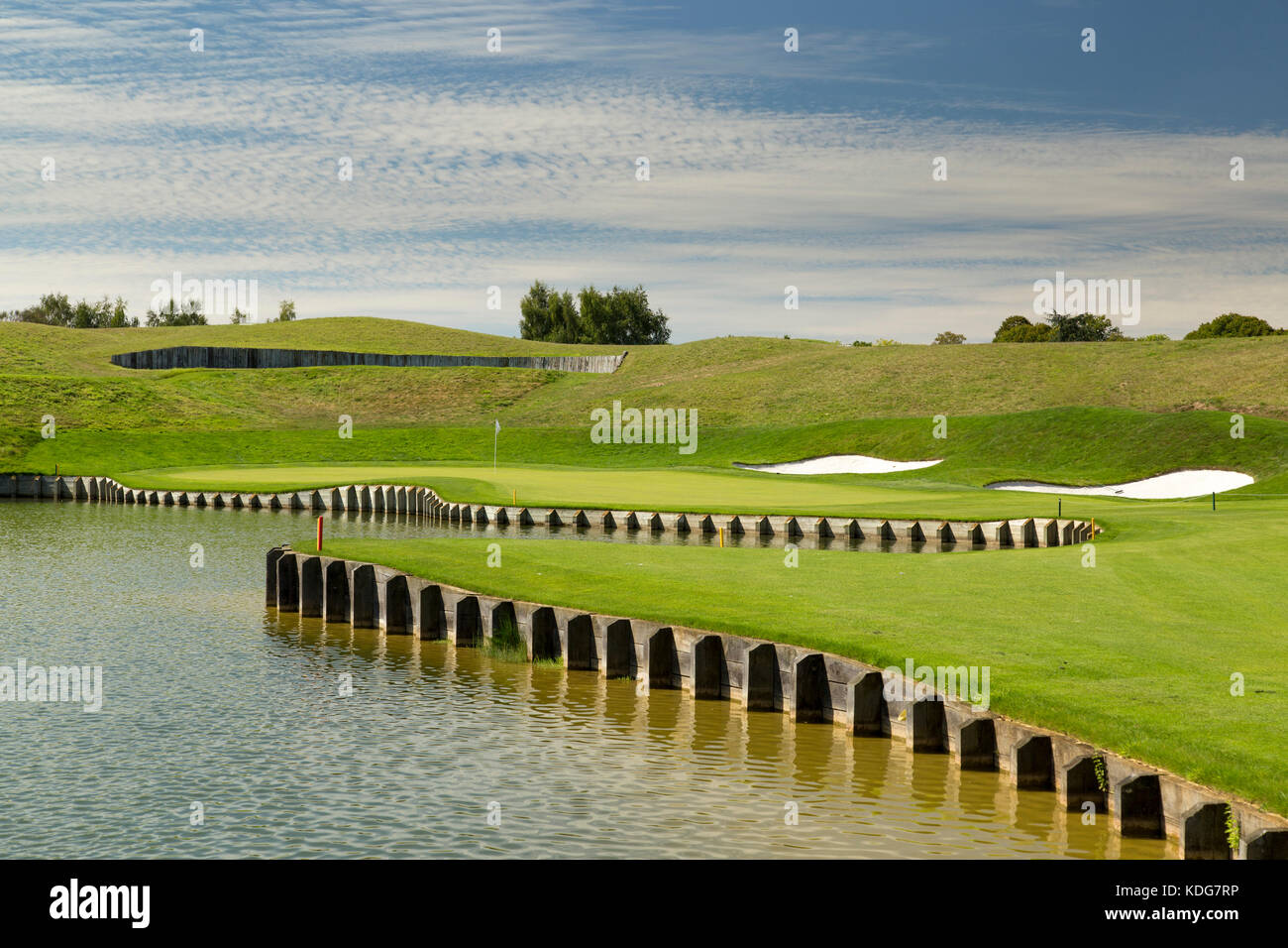 Ryder Cup Flags  & Buggies 2018 Stock Photo