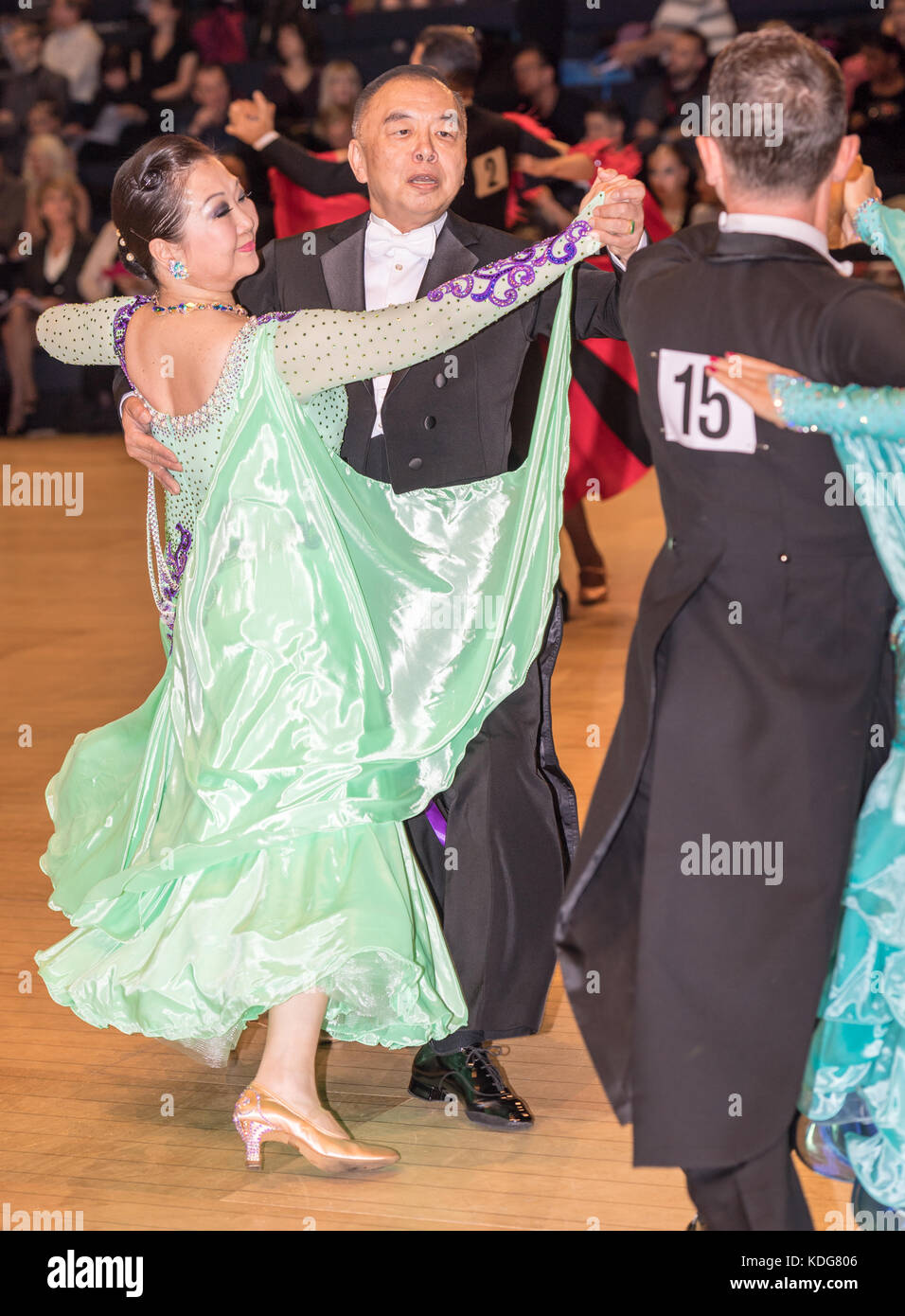 International Ballroom Championships, senior section  at the International Hall, Brentwood., Stock Photo