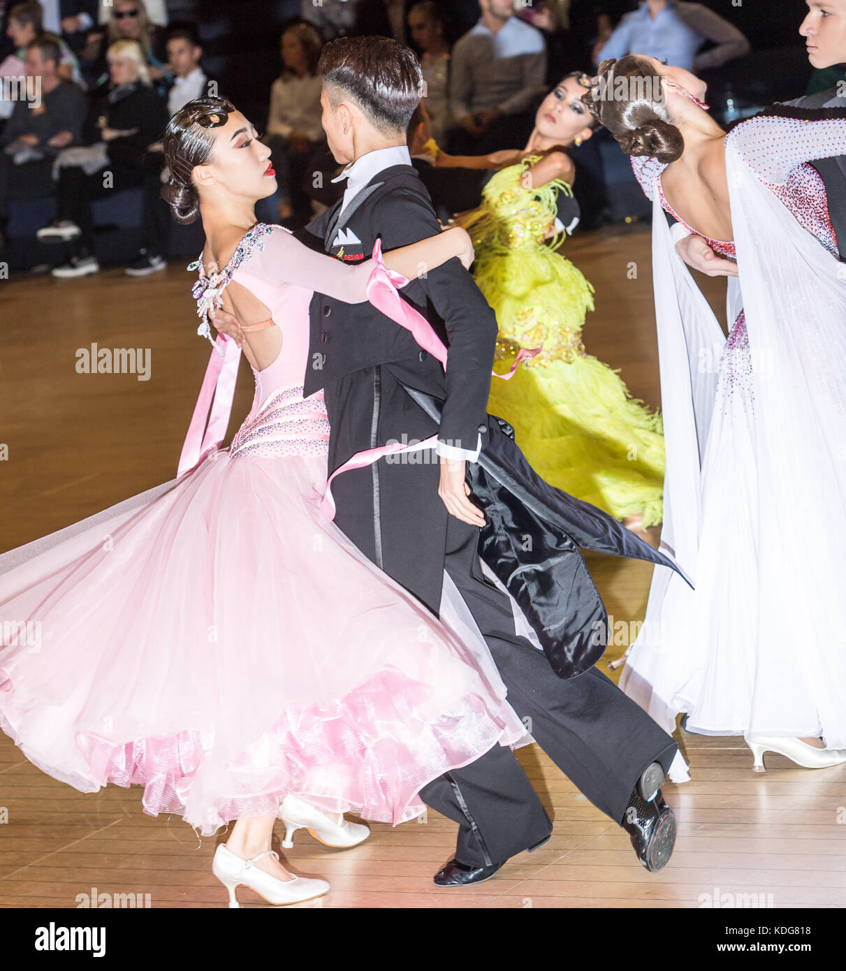 Ballroom dancers at the International Ballroom Championships at the
