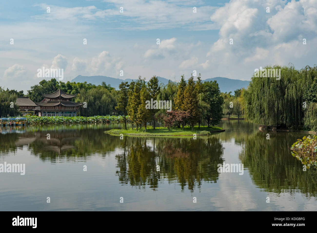 Lake in Daguan Park, Kunming, Yunnan, China Stock Photo