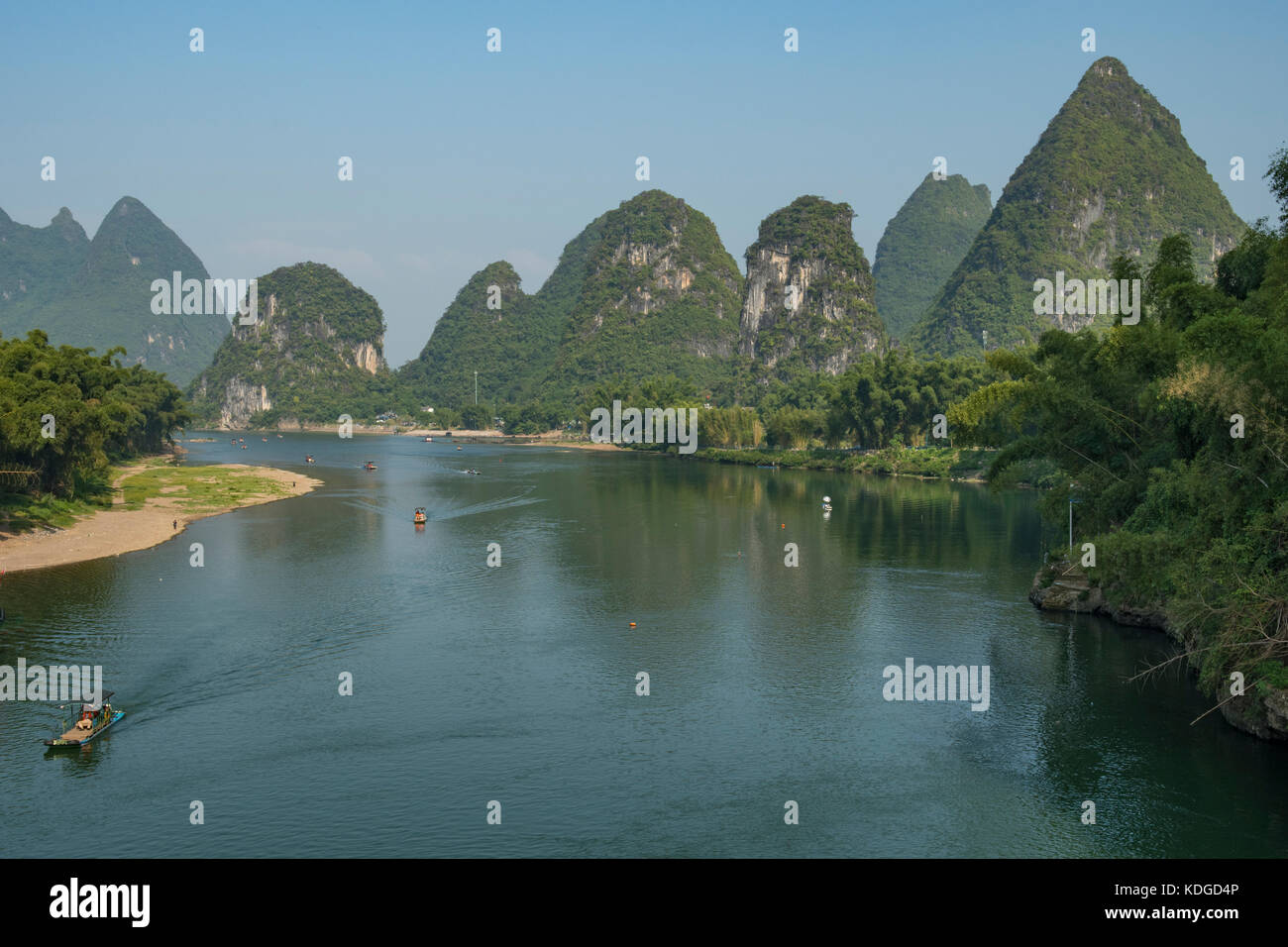 Lijiang River, Yangshuo, Guangxi, China Stock Photo