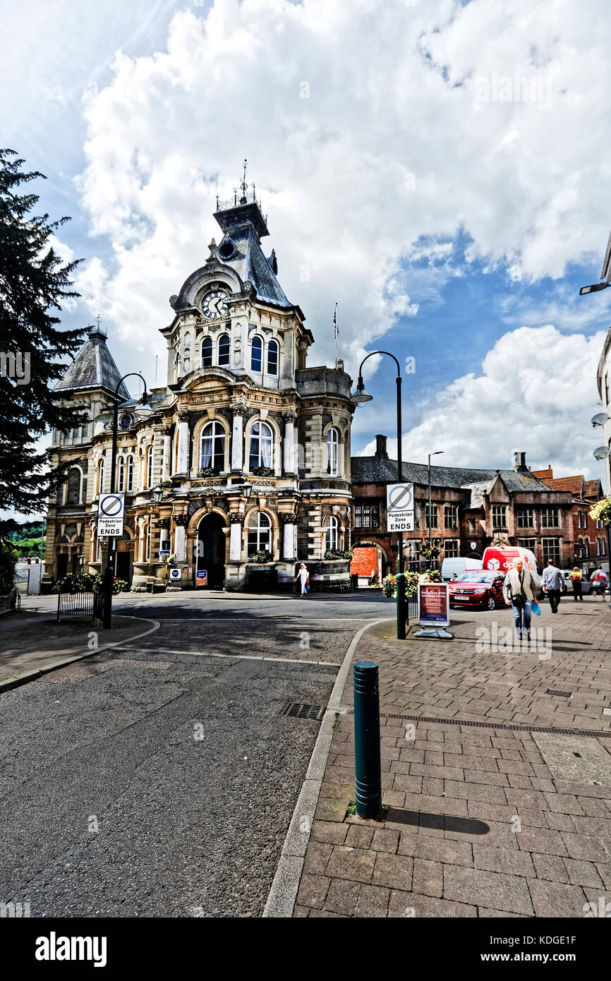 Tiverton  in the English county of Devon is the main administrative centre of the Mid Devon district. Stock Photo