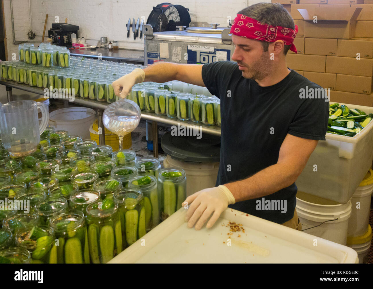 Brooklyn Brine pickles company NYC Stock Photo Alamy