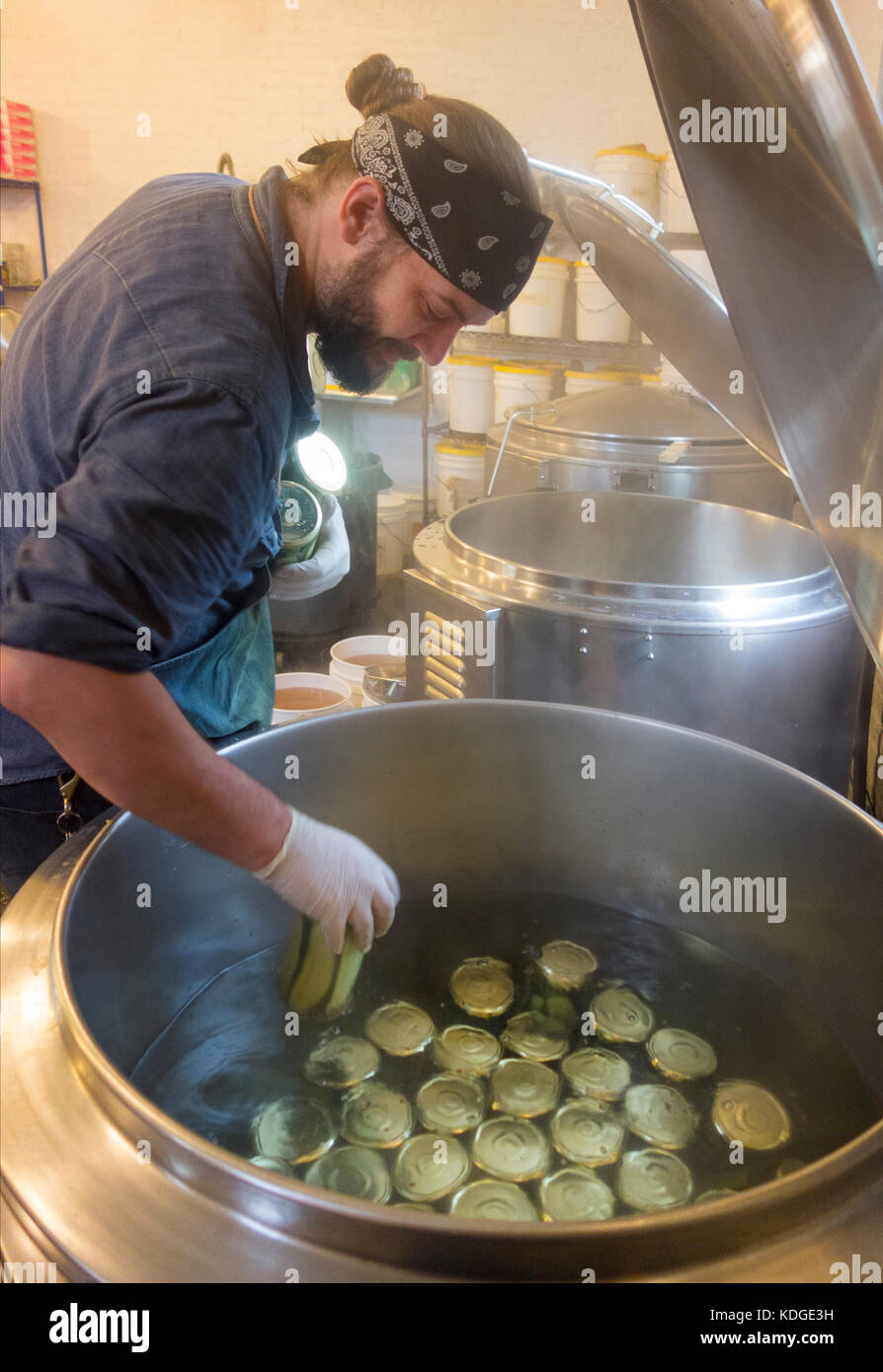 Brooklyn Brine pickles company NYC Stock Photo Alamy