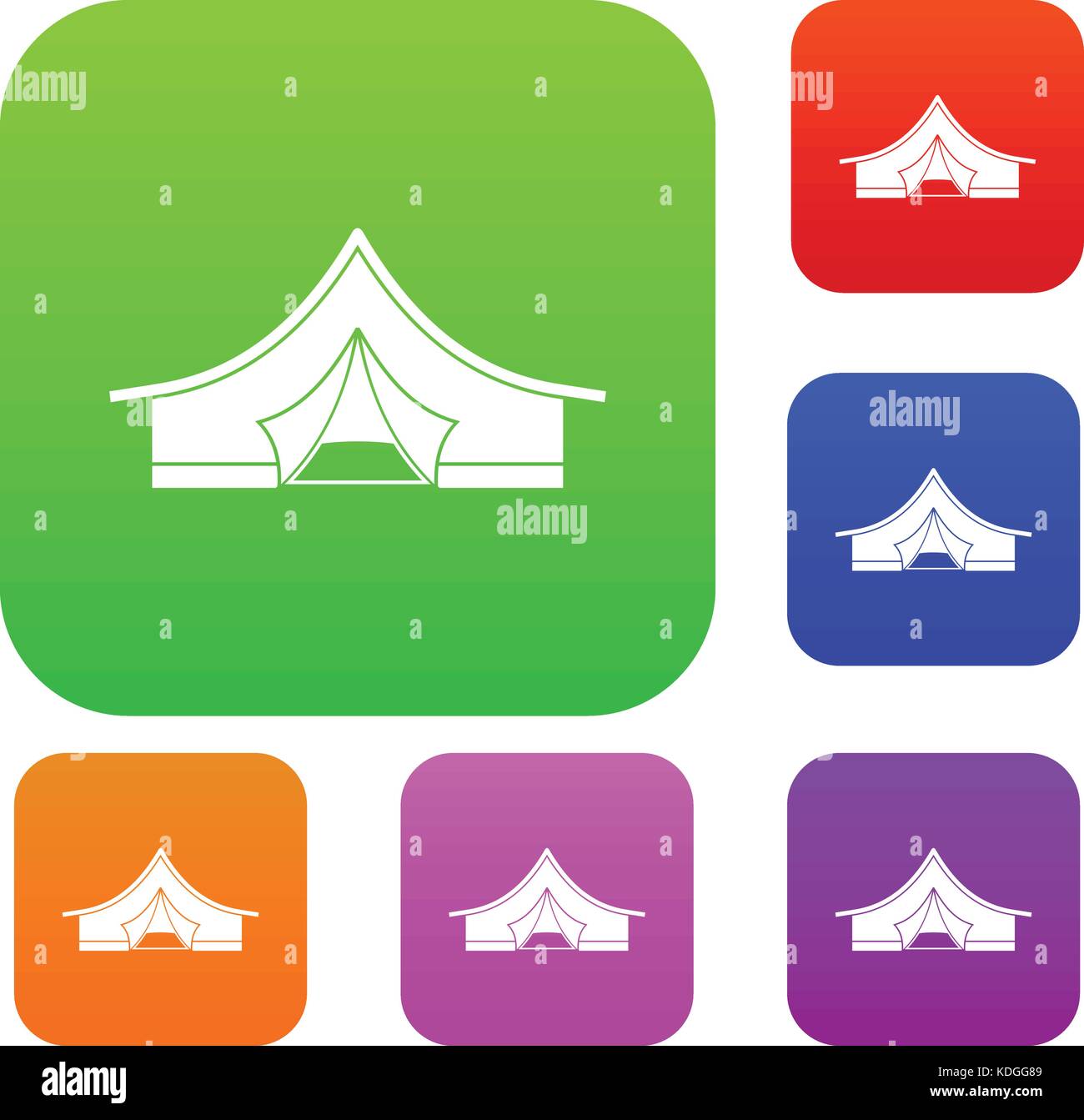 Tourist tent set color collection Stock Vector Image & Art - Alamy