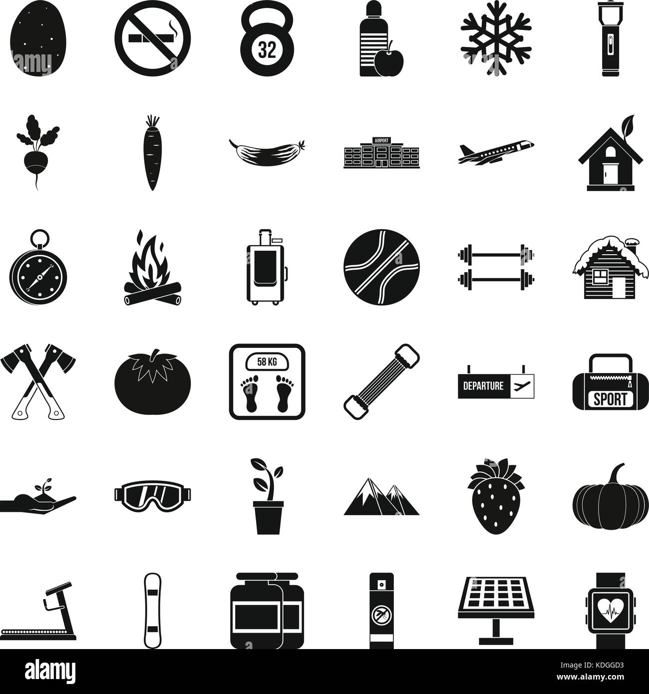 Tree icons set, simple style Stock Vector Image & Art - Alamy