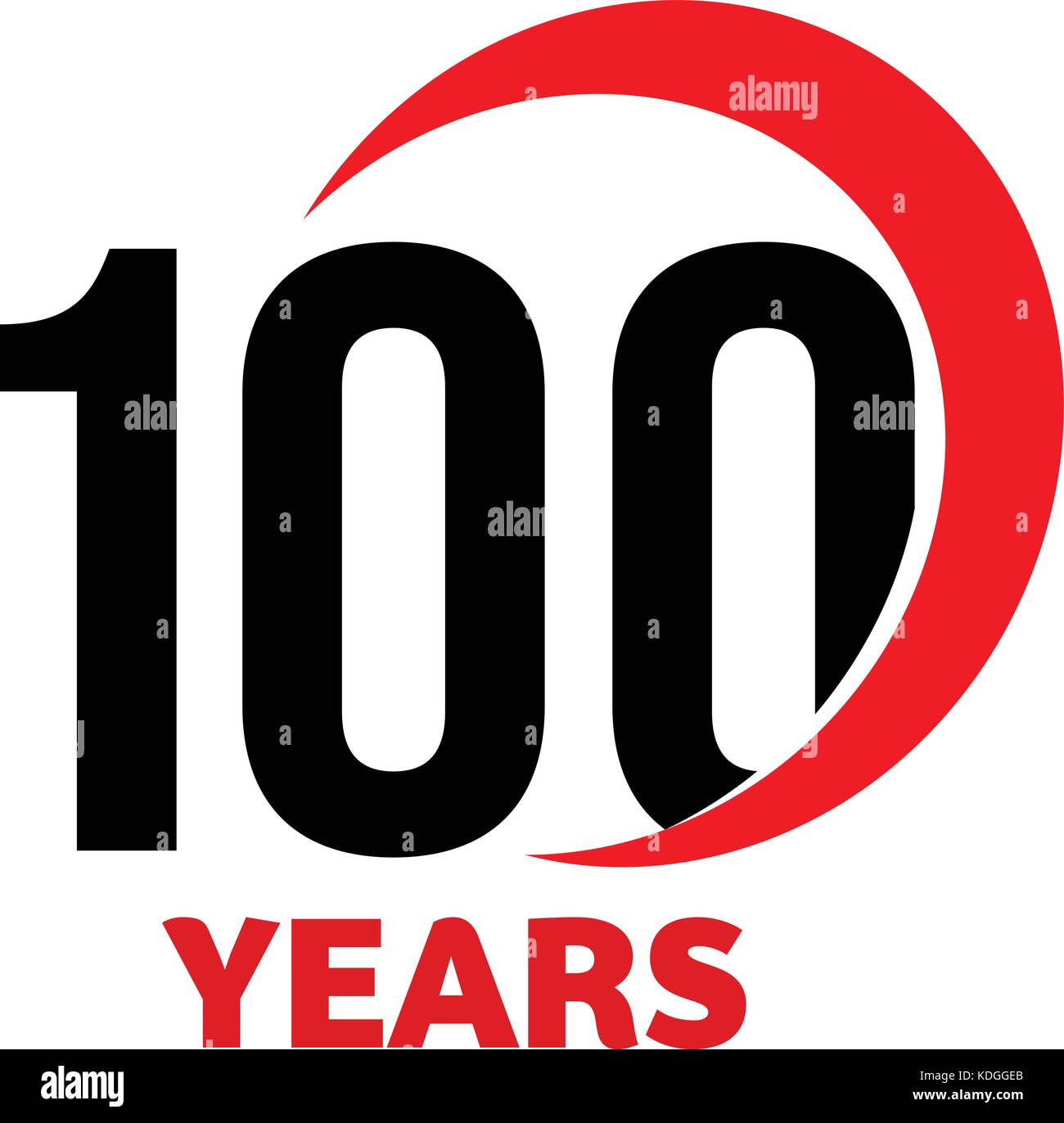 100th Anniversary abstract vector logo. One hundred Happy birthday day
