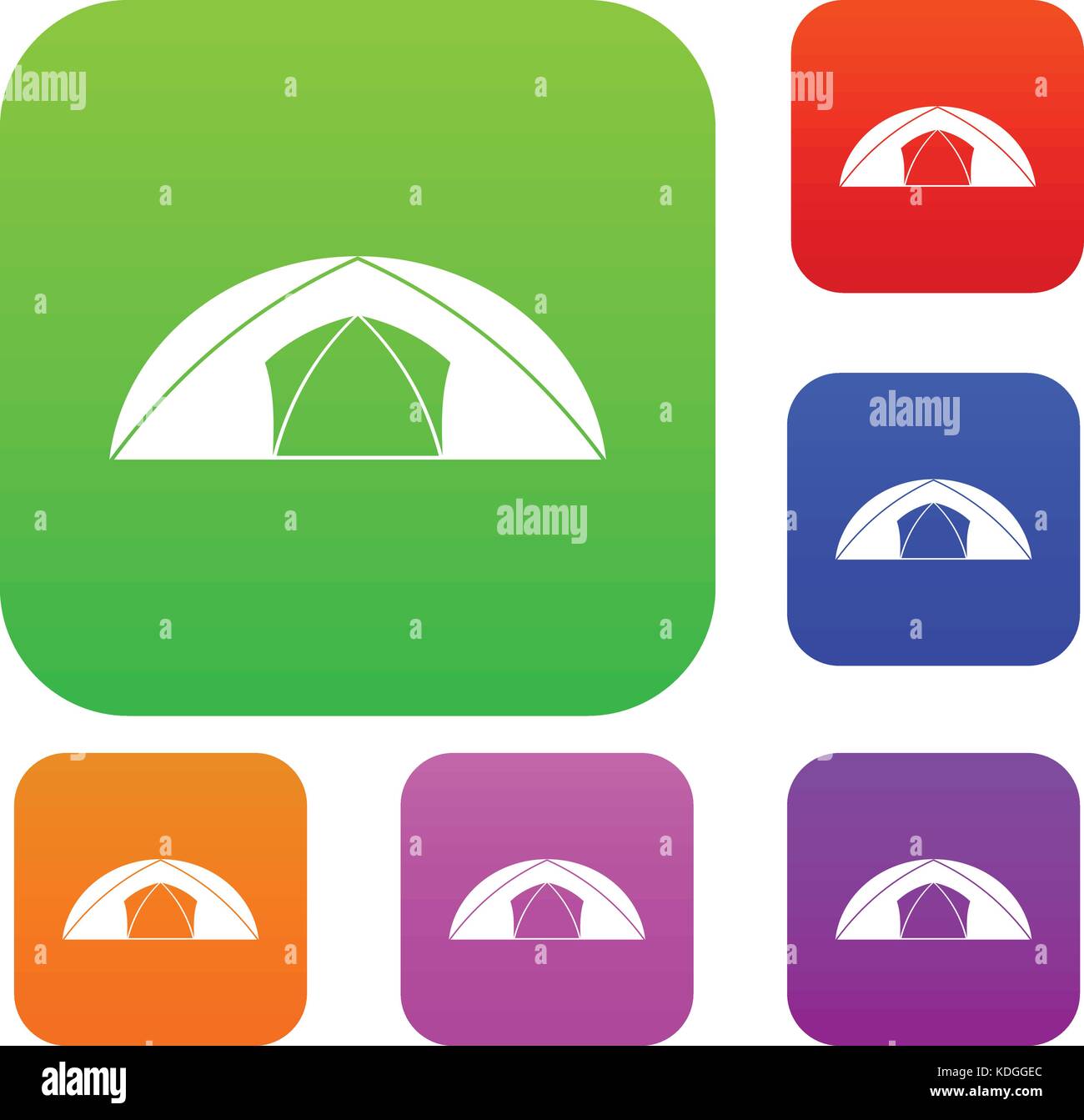 Dome tent for camping set color collection Stock Vector Image & Art - Alamy
