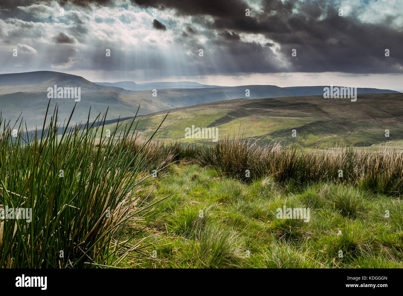 A walk up Penyfan mountain South Wales with some dramatic weather