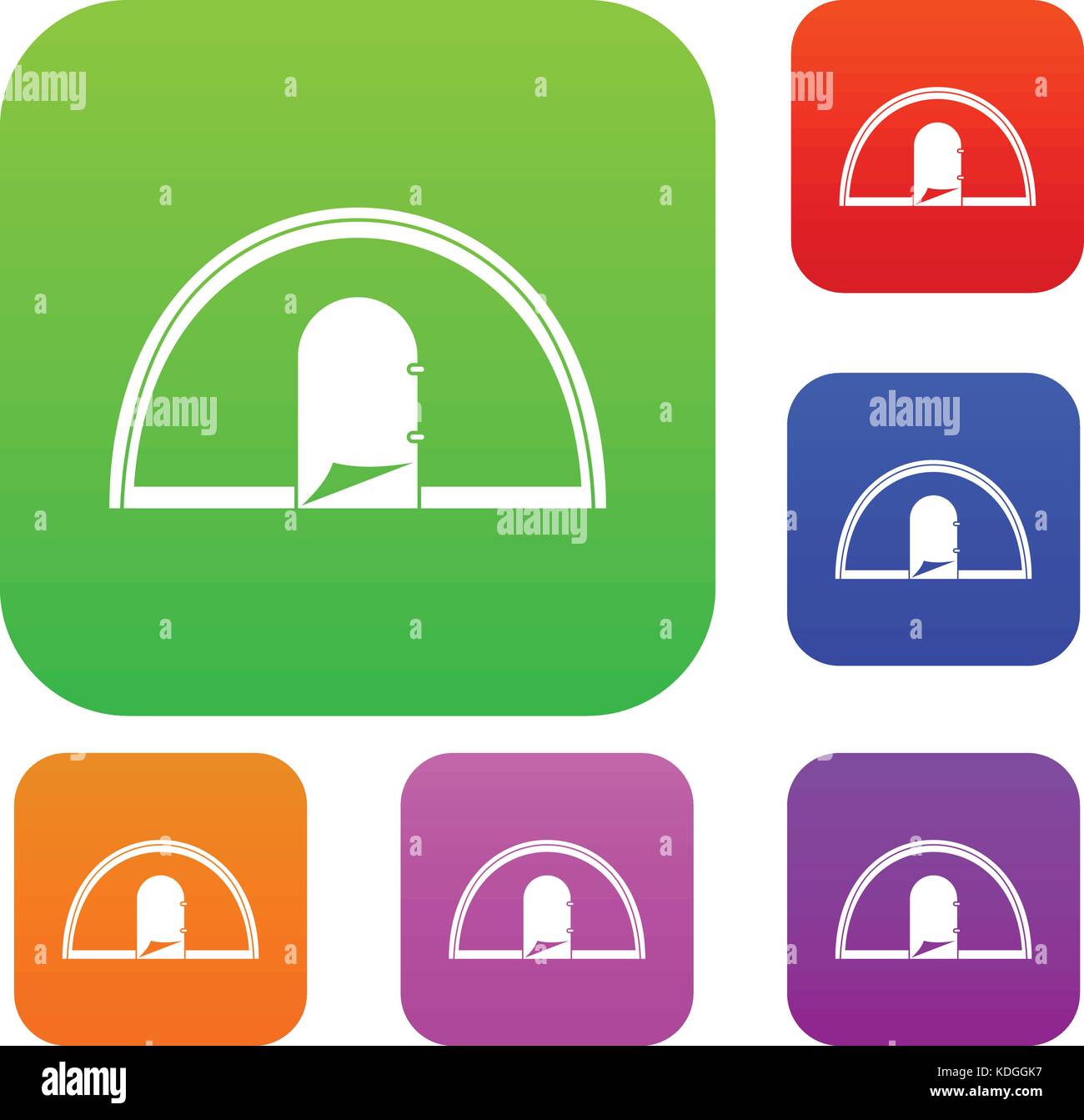 Tent set color collection Stock Vector Image & Art - Alamy