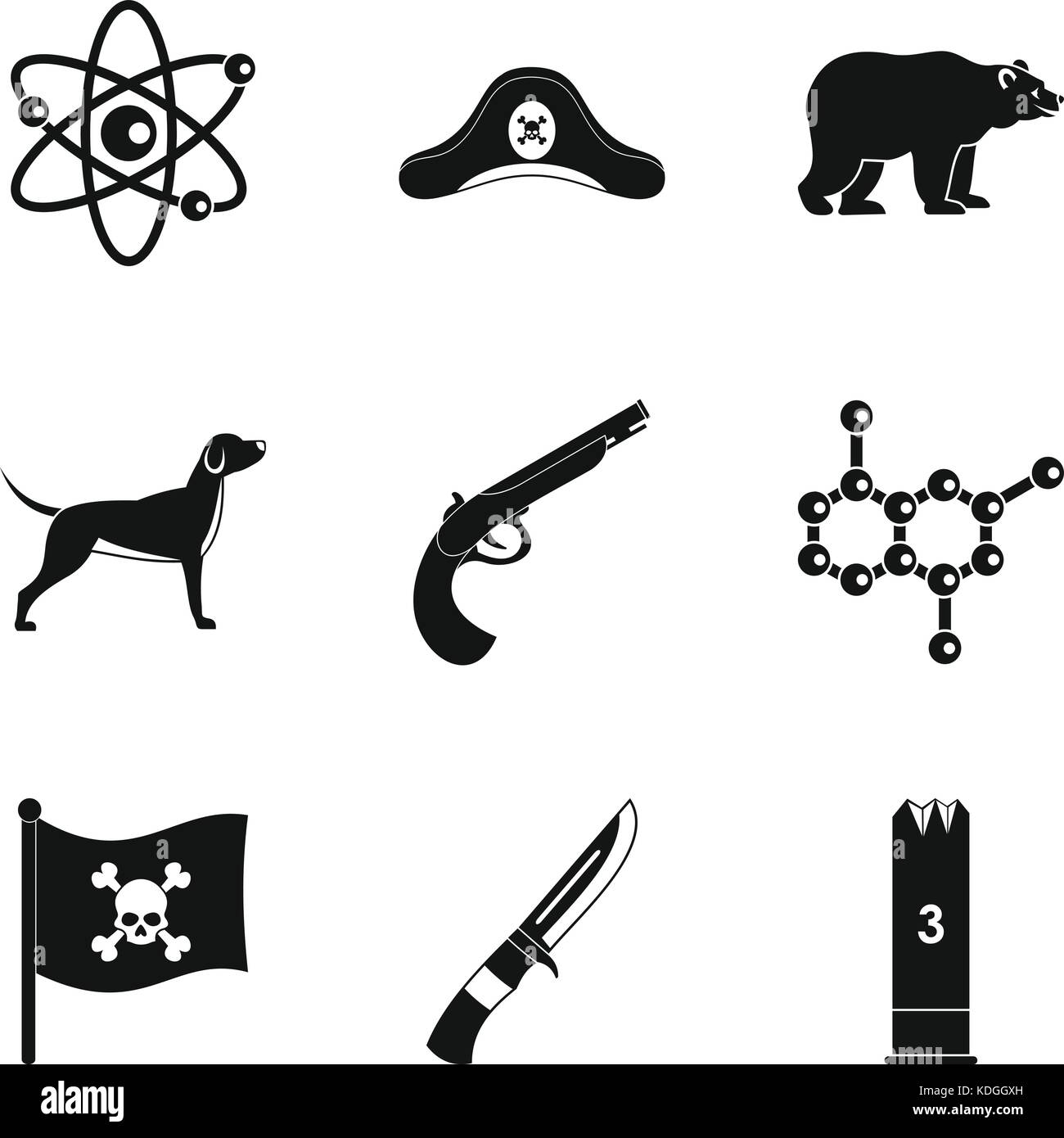 Chase icons set, simple style Stock Vector Image & Art - Alamy
