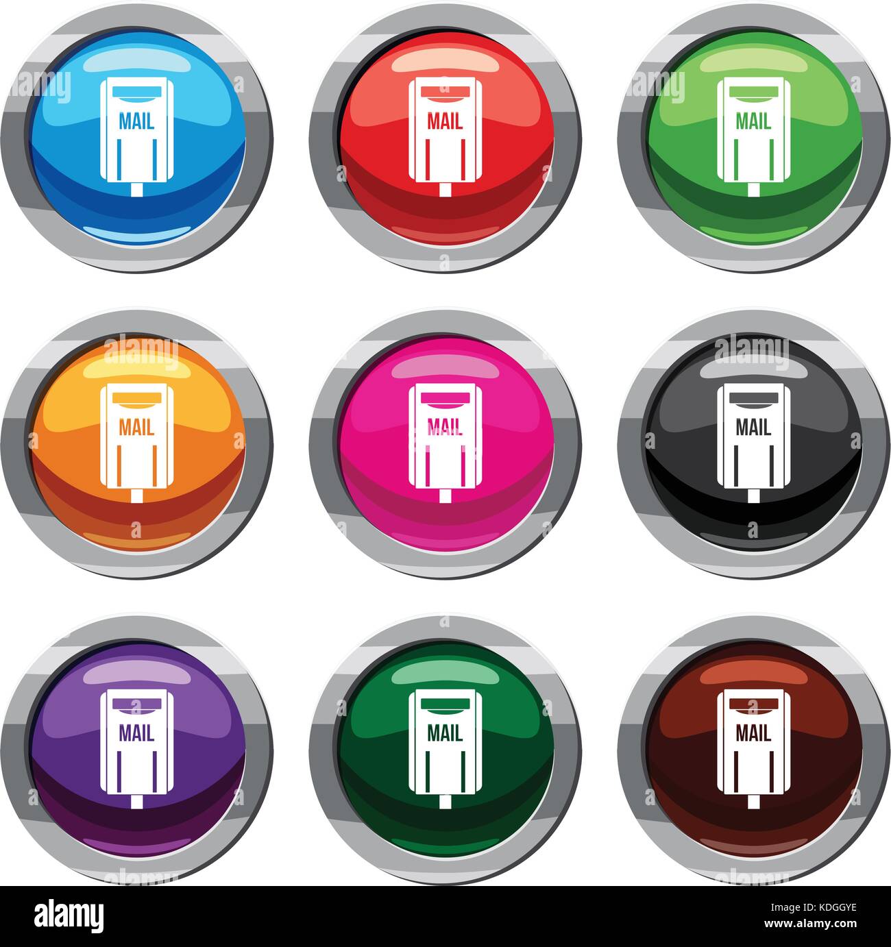 Post box set 9 collection Stock Vector Image & Art - Alamy