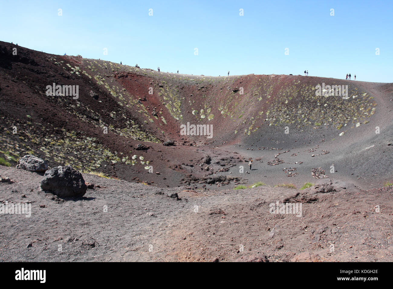 Crater of Mt Etna in Sicily Stock Photo - Alamy